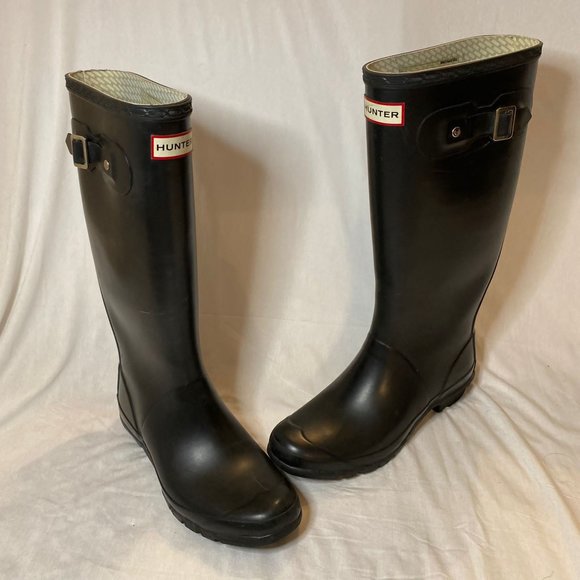 Hunter Shoes Womens Huntress Wide Leg Rainboot Black Sz 8 Poshmark